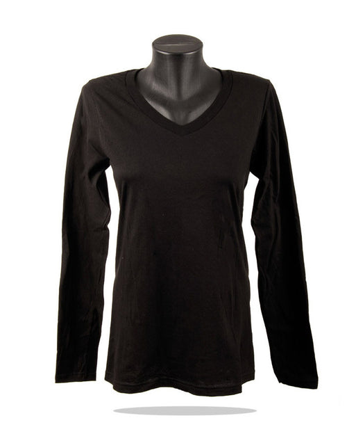 Womans Core Strength Long Sleeve V-Neck